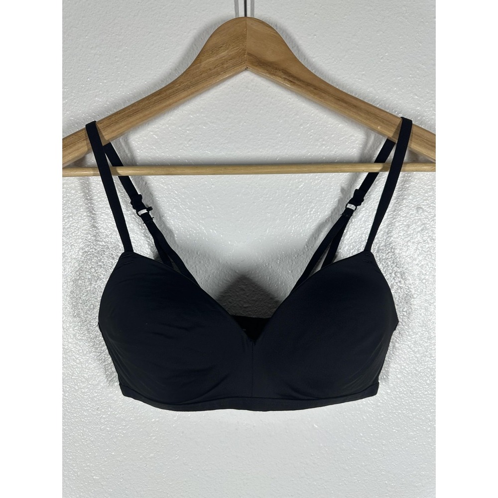 Kindly Yours Bra Womens 34C Black Padded T-Shirt Adjustable‎ Straps Comfort
